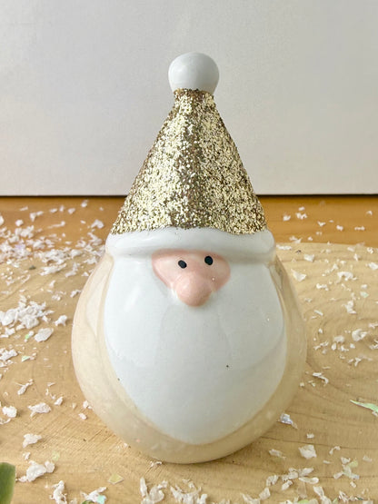 Gold Glitter Santa Gonk