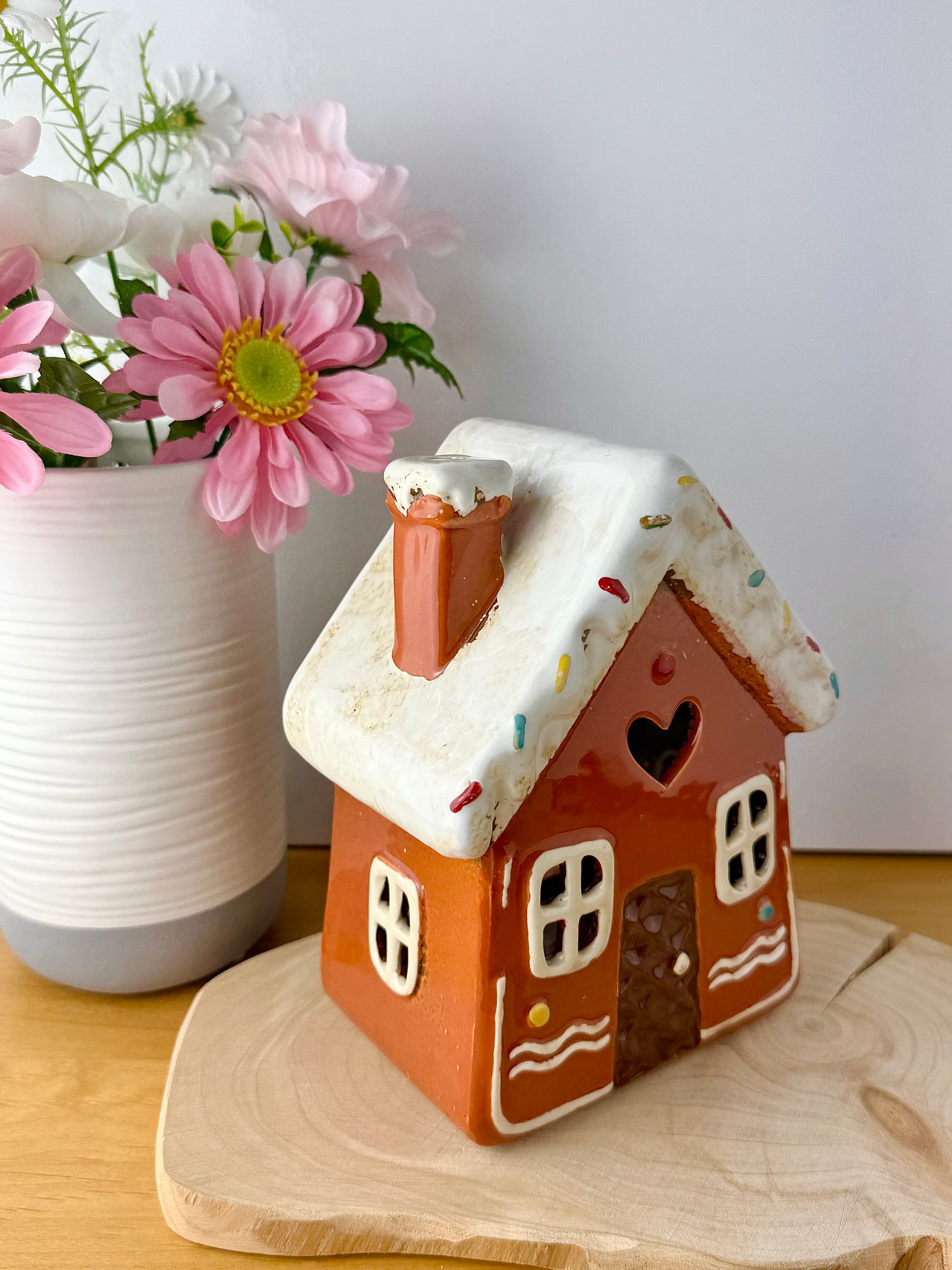 Village Pottery Gingerbread House Tea Light Holder