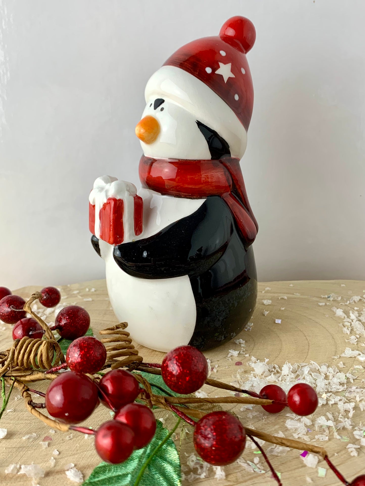 Christmas Penguin with Parcel