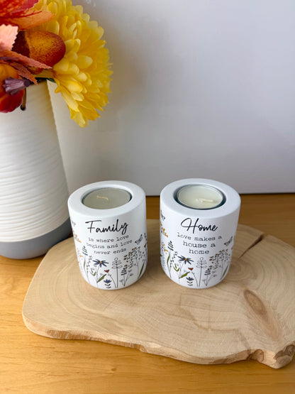 Flower Meadow Tealight Holder - Family or Home