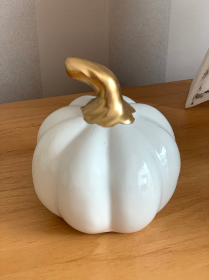 Ceramic White Pumpkin - Medium & Small