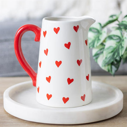 Heart print Flower Jug