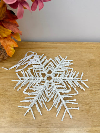 White hanging Christmas Snowflakes - 3 sizes