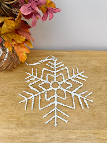 White hanging Christmas Snowflakes - 3 sizes