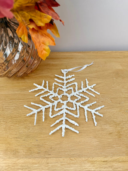 White hanging Christmas Snowflakes - 3 sizes