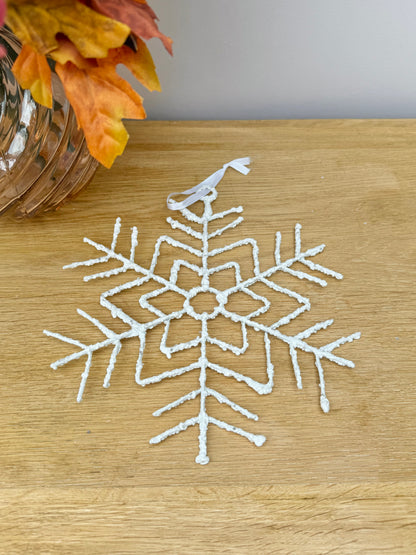 White hanging Christmas Snowflakes - 3 sizes