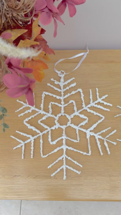 White hanging Christmas Snowflakes - 3 sizes